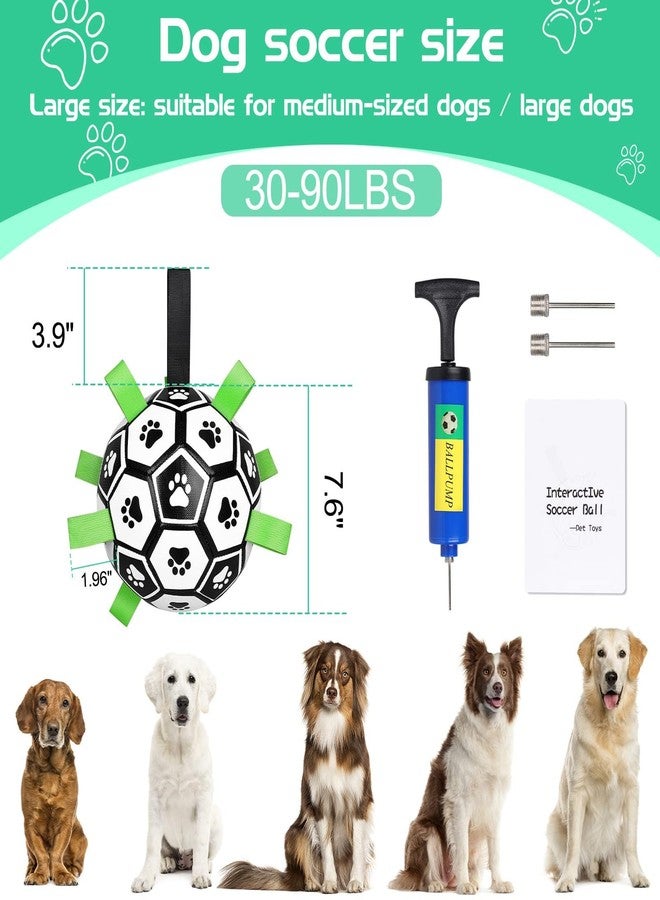 CHUKCHI Dog Toys Soccer Ball with Straps, Interactive Dog Toys for Tug of War,Puppy Birthday Gifts,Dog Water Toy,Pet Tug Toy,Durable Pet Balls for Small Medium & Large Dog（8 inch） - Image 5